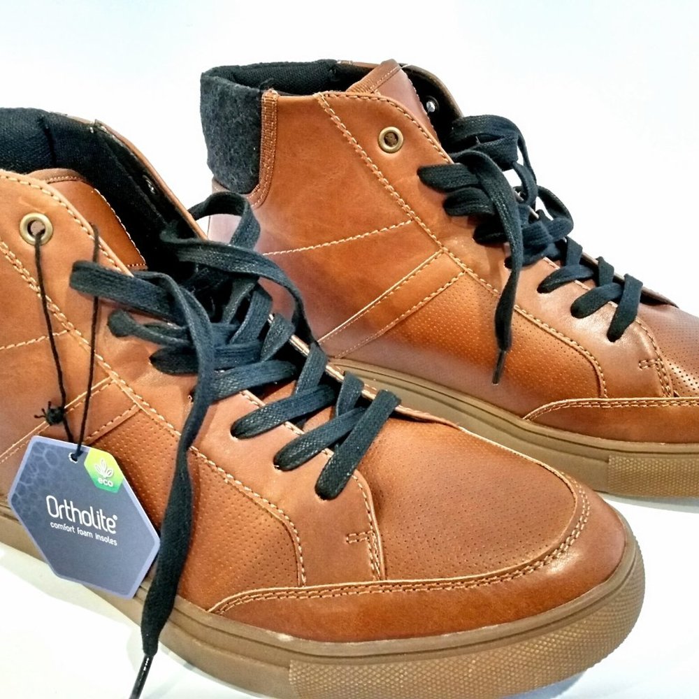 Sonoma CONGA Men's Boot/Shoes High Top Size 11.5 M Cognac OrthoLite